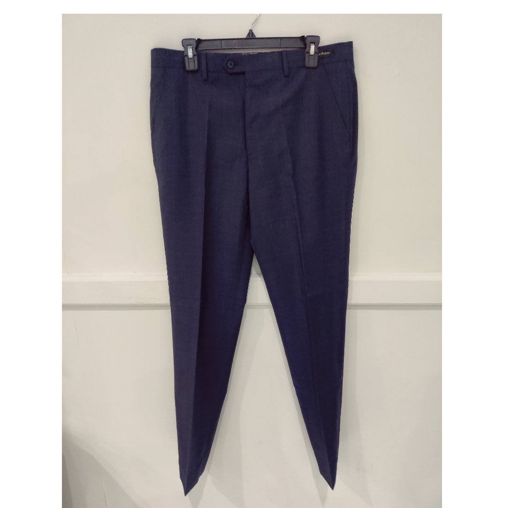 Nwt Ted Baker London Debonair Subtle Check Trouser Westt Blue Sz 30l $260 Jk232